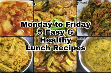 @Vaishno Creation'sEasy&Tasty Lunch Recipes//Monday to Friday 5 days 5 simple healthy lunch ideas