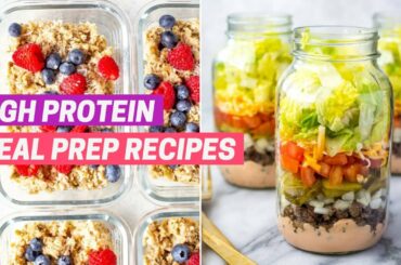 4 HEALTHY HIGH PROTEIN MEALS | The Best High Protein Recipes for Meal Prep