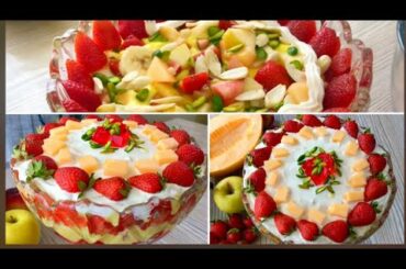 Eid Special Recipes | Eid Special Custard Trifle Dessert | Fruit Dessert Recipes