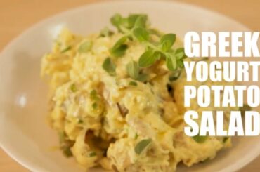 GREEK YOGURT POTATO SALAD | A mediterranean healthy salad recipe.