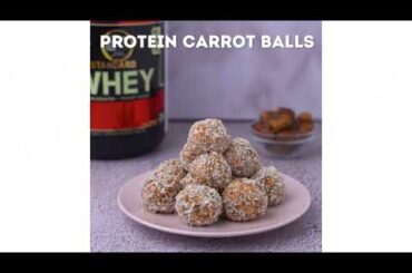 Carrot healthy balls with Gold Standard whey protein