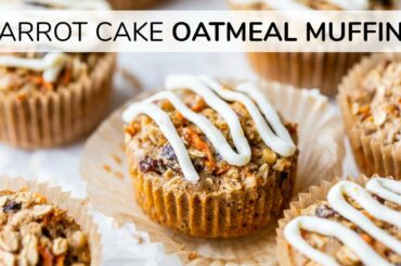 CARROT CAKE OATMEAL MUFFIN CUPS | easy nutritious recipe