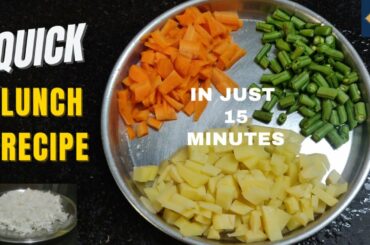 Quick lunch recipe in just 15 minutes | healthy quick lunchbox idea veg #pulao