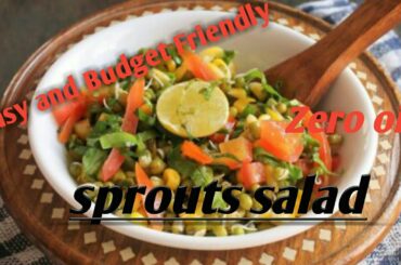 sprouts salad recipe|zero oil|easy and budget salad |weight loss salad|healthy salad|protein salad|
