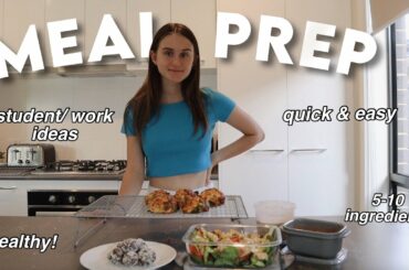 Healthy + Easy MEAL PREP Recipes | 10 min: breakfast, lunch & dinner | Work + Uni