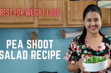 Pea Shoot Salad Recipe / Healthy and Tasty / Oil Free /Easy Salad Recipe/Sataahar: Whole and Mindful