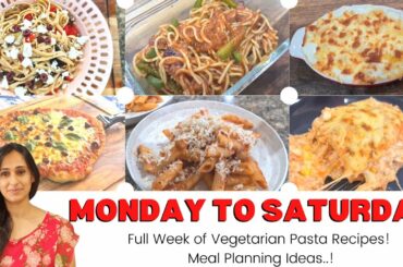 One Full Week of Vegetarian Meal Ideas | 6 different types of Healthy Pasta Recipes!