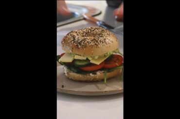Vegan Bagel Sandwich For Lunch