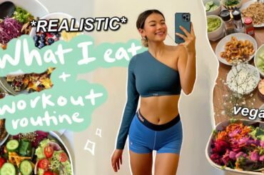 WHAT I EAT IN A WEEK + MY WORKOUT ROUTINE (healthy + vegan recipes!)