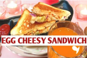 Egg Cheesy Sandwich Recipe I Egg Cheesy Sandwich on Tawa in Summer I