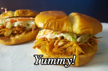 Vegan Jackfruit Sandwich| Instant Pot Vegan Pulled Pork Sandwiches | Healthy Recipes