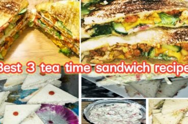 Best hightea sandwich recipe| 3 ways to make light and healthy sandwiches|Cooking with kashmala