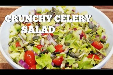 HOW TO MAKE CRUNCHY CELERY SALAD//HEALTHY CELERY SALAD RECIPE #saladrecipe