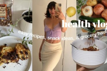 health VLOG: lots of yummy new recipes, easy on the go snack ideas, grocery haul, & sustainability