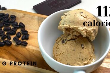 Yogurt Coffee Ice Cream with Chocolate Chips | Healthy Desserts | Low Calorie Desserts