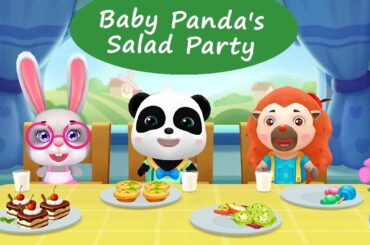 Baby Panda's Salad Party - Learn How to Make Tasty and Healthy Salad! | BabyBus Games