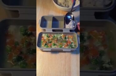 Adult lunchbox ideas | Vegetable soup bento box lunch - Hot lunch #shorts