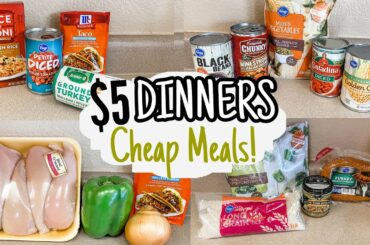 $5 DINNERS | FIVE Quick & Easy Cheap Meals | Julia Pacheco