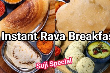 4 Instant Rava Breakfast Recipe Ideas for Healthy Weight Loss | Sooji Breakfast Combo Meal Ideas
