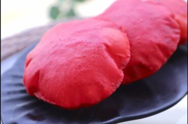 Beetroot poori - Healthy poori recipe - Beetroot puri recipe - Kids lunch box idea - Crispy poori