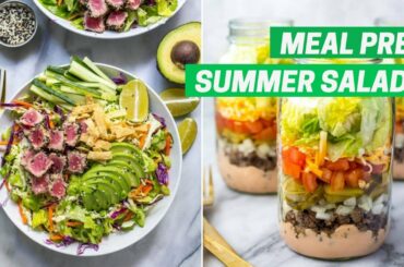5 QUICK & EASY SUMMER SALADS | Healthy Meal Prep Salads that Last The Entire Week