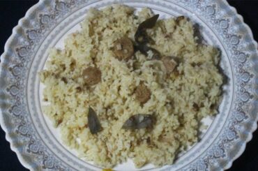 Mung Beans Soy Chunk Rice/ Dinner Recipes / Beans Recipes / Yellow Rice Recipes / Soy Recipes 1145