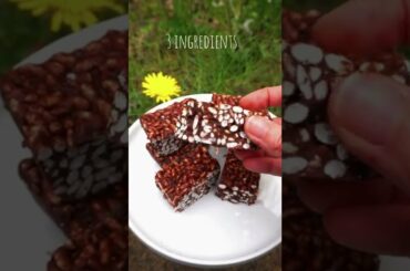 3 INGREDIENT Chocolate Bars without sugar! Healthy and Vegan Snack! Recipe in the comments!  #shorts