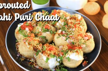 Sprouted Dahi Puri Chaat | Healthy Street Style Chaat Recipe | Chetna Patel Recipes