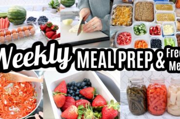 EASY WEEKLY MEAL PREP RECIPES COOK WITH ME LARGE FAMILY MEALS WHATS FOR DINNER MONTHLY FREEZER MEALS