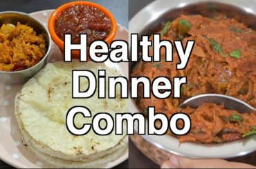Healthy instant dinner combo - Rava phulka recipe | onion sabzi recipe