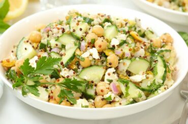 Chickpea, Cucumber & Feta Salad | Protein Packed Meal Prep Recipe
