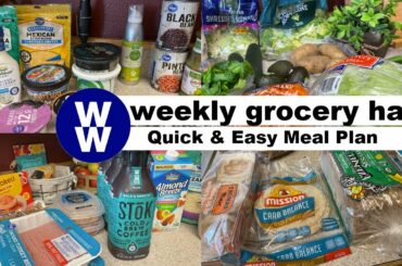 Grocery Haul + Quick & Easy Meal Plan for Weight Loss | WW | Journey to Healthy