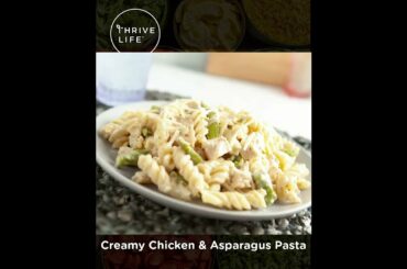 Chicken Asparagus Pasta Recipe with Parmesan Cheese | Easy, Healthy Rotini Noodles and Veggies