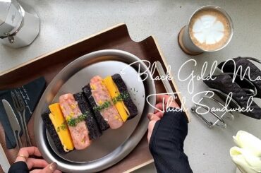 (eng sub) arinana | healthy eating diet recipe | black gold mango thick sandwich