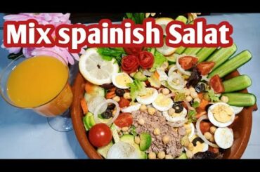 Tasty Spanish Tomato salad//Healthy summer salad Recipe//Pak famliy in spain