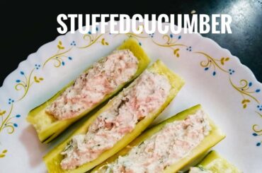 Stuffed Cucumber Boats without Cream Cheese | Weightloss Recipes | Healthy Snack Recipes