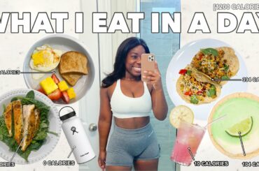 WHAT I EAT IN A DAY TO LOSE WEIGHT | *very simple and healthy meals* | 1200 CALORIE DEFICIT MEALS