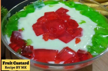 Fruit Custard Recipe | How To Make Rafhan Custard | By MK