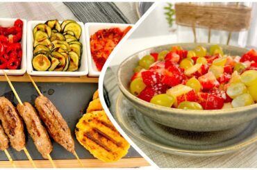 healthy grilled recipes with salad fruits - cooking in 3 steps