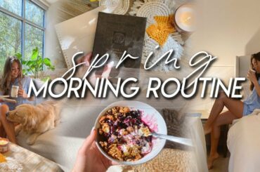 MY SPRING MORNING ROUTINE | healthy, mindful, and productive morning habits for 2022!