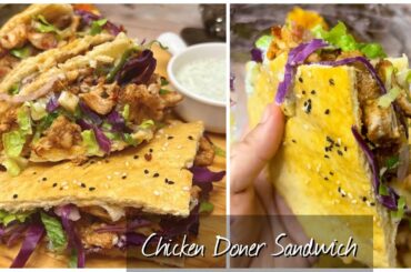 Chicken Doner Sandwich recipe | Healthy Wrap | @Razia Kitchen Stories