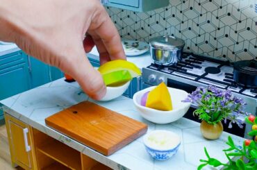 Try Miniature The Avocado And Zucchini Salad || ASMR Miniature Salad Recipes || Mini Cook