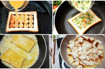 4 Easy Breakfast Recipe |10 Minute Breakfast Ideas | Quick And Easy Breakfast | Bread Snacks  Recipe