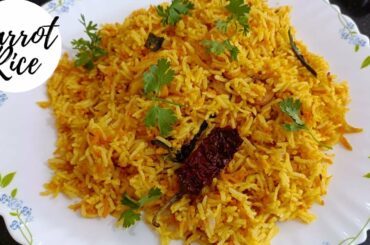 Carrot Rice Recipe | Quick lunchbox recipes | Easy lunch recipes