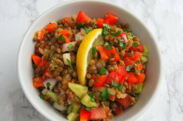 Easy Lentil Salad Recipe | Protein Salad Recipe | Healthy Lunch Idea