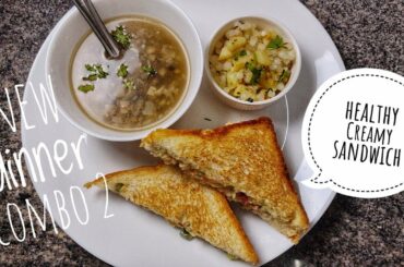 healthy creamy sandwich with mushroom soup and sabudana khichdi / wood spoon recipes
