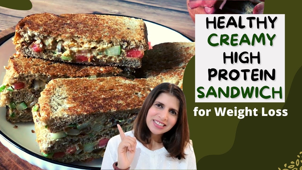 Healthy High Protein Sandwich Recipe for Weight Loss | Quick & Easy Veg Breakfast / Snack Idea Healthy High Protein Sandwich Recipe for Weight Loss | Quick & Easy Veg Breakfast / Snack Idea