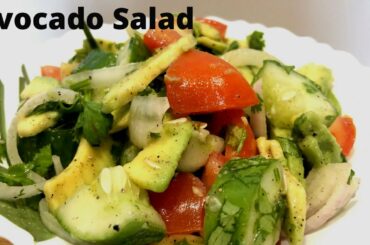 Avocado Tomato Cucumber Salad | Weight Loss Salad Recipe | How to Make Avocado Salad | Green Salad