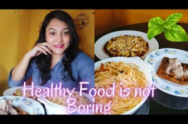 Easy Healthy Meal Prepration | Healthy Food | Italian Food Challenge | Spaghetti , Pizza & Waffles