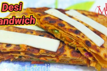DESI STYLE SANDWICH RECIPE | How to fill TIFFIN with full healthy diet | Tiffin Recipe